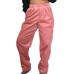 Rowing Blazers Target Corduroy Pants Pink Pleated Pleated High Waist Wale Cord 6